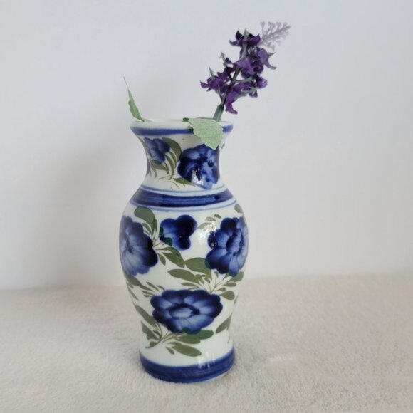 Floral Hand Painted Bud Vase - Picture 4 of 9